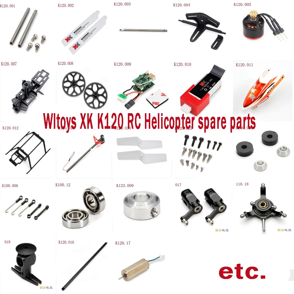Wltoys XK K120 Запчасти для радиоуправляемого вертолета горизонтальный вал ось