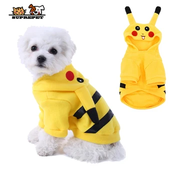 

SUPREPET Cat Costume Cute Dog Clothes Pikachu Cosplay Clothes Winter Cat Clothes Home Pajamas Dog Hoodie Dog Coat Small Dog