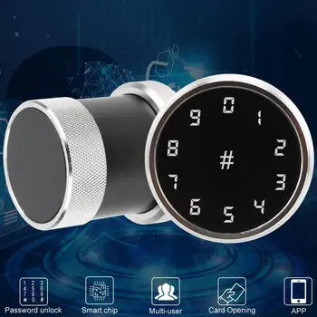 

Smart lock Card Reader Password Security Door lock Bluetooth Digital APP Smart Sphere Silver