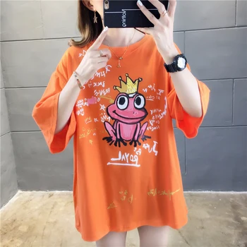 

Harajuku cartoon printed T-shirts Streetwear Female Casual Hip Hop women Shirts Summer loose T Shirt Fashion Japan Couple Tshirt