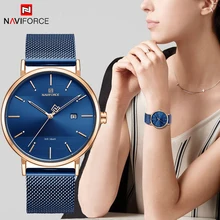 

NAVIFORCE Luxury Date Stylish Quartz Men and Women Lover's Watch Simple Casual Sport Waterproof Lady Stainless Steel Wristwatch