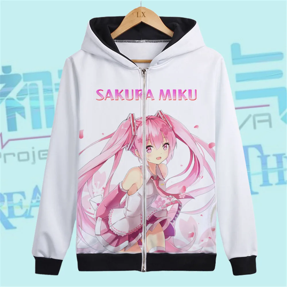 Style10 Hatsune Miku/толстовка с капюшоном; Верхняя одежда; пальто; женская одежда; карнавальный костюм; Одежда для девочек; утепленные пальто на молнии и куртки - Цвет: Style10