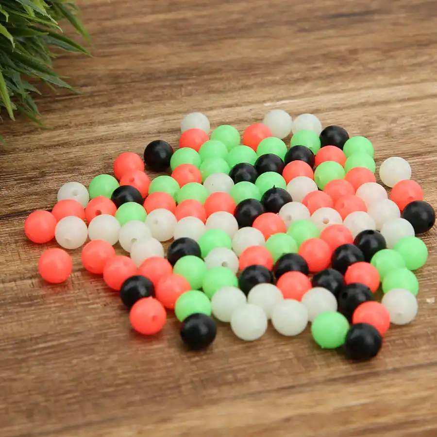 Details about   400X Rock Fishing Luminous Fluorescent Plastic Spacer Beads Lure Soft Bait Tool 