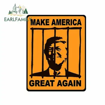 

EARLFAMILY 13cm x 10cm For Trump Car Stickers Campervan Decal Anime Vinyl Car Wrap Graffiti Waterproof Sunscreen Decoration