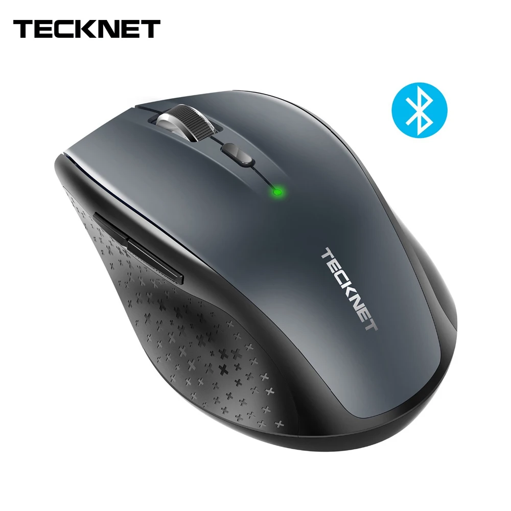 Цена Tecknet Bluetooth Беспроводной Мышь эргономичный 2.4 ГГц компьютер Мыши компьютерные 2600 2000 1600 1200 800 Точек на дюйм для оконные рамы ноутбука Тетрадь PC