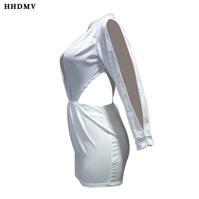 HHDMV LSL8012 весенние элегантные короткие платья с длинными рукавами и круглым вырезом, платья с открытой спиной, белые различные модели