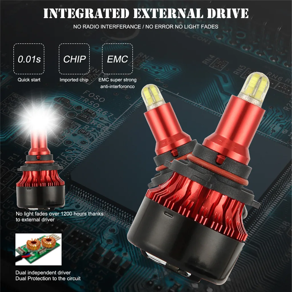 8-по бокам 3D светодиодный фары для авто Conversion Kit огни 120W 18000LM высокое Мощность 6000K фары# BL30