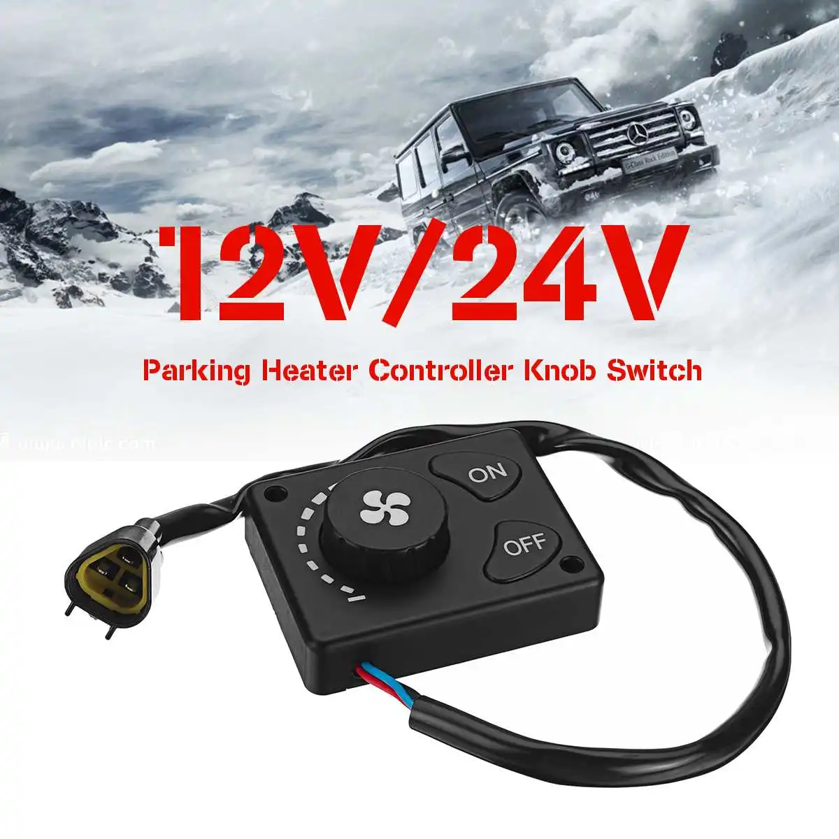 12V/24V LCD Monitor Switch+Remote Control Accessories For Car Track Diesels Air Heater Parking Heater