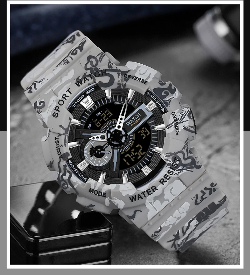 Men's Quartz Waterproof Shockproof Watch Fashion Multifunction Women Digital Clock Man relogios masculino Sports Watches 2021 Men's Quartz Waterproof Shockproof Watch Fashion Multifunction Women Digital Clock Man relogios masculino Sports Watches 2021