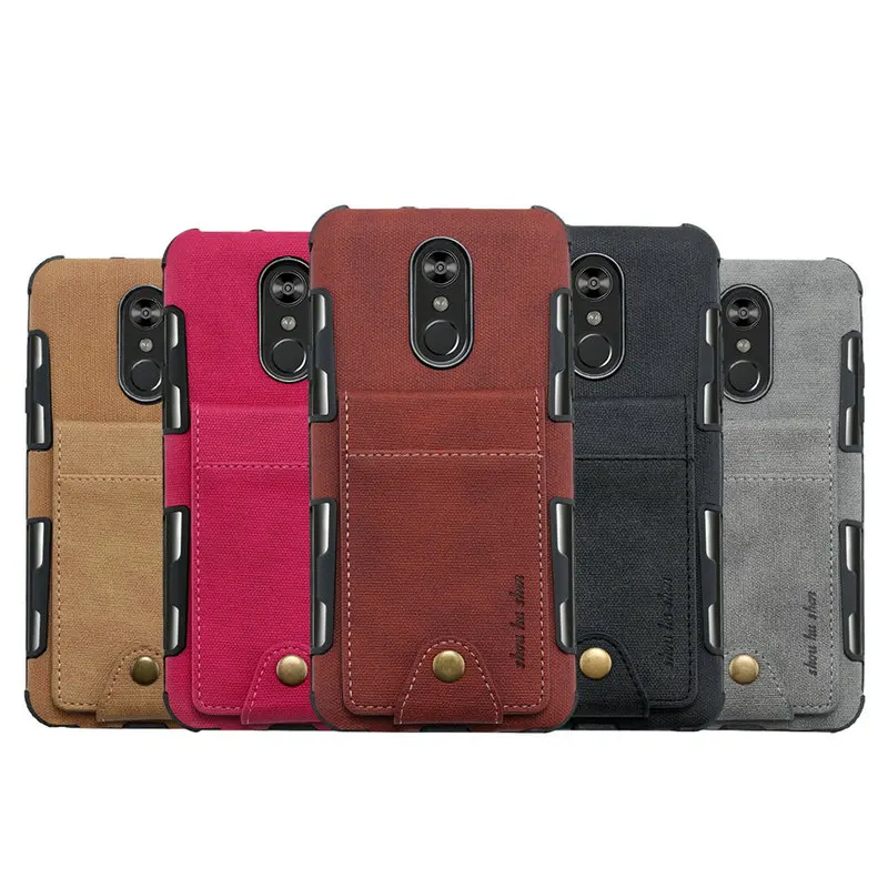 Чехол из ТПУ для LG V30 чехлы Etui Stylo 4 чехол Q слота карт задняя крышка Stylo4 тканевая
