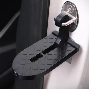 

Alloy Foldable Car Door Step Pedal Universal Auto Rooftop Luggage Ladder Hooked Foot Pegs Doorstep Safety Hammer Auxiliary pedal