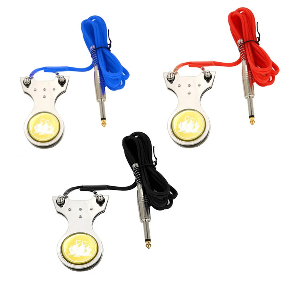 

Нескользящая педаль для тату из нержавеющей стали, ножная педаль со шнуром питания, комплект для тату-машинки, источник питания, аксессуары для татуировок