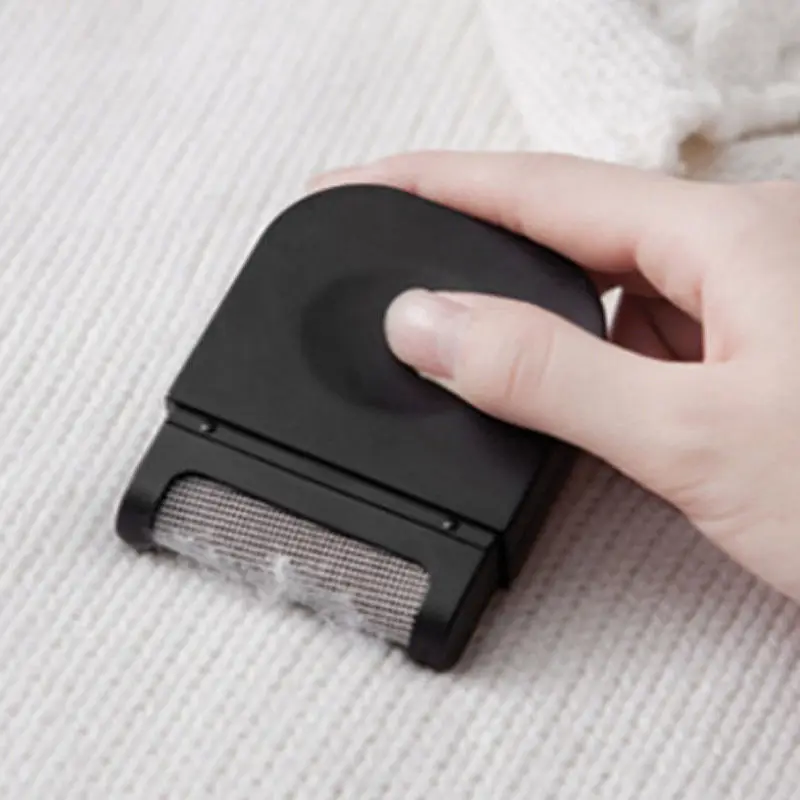 Black New Portable Sweater Shaver Clothes Fabric Lint Fuzz Pilling Remover Brush Travels Anti-static Lint Fluff Fabric Remover Tools - Color: Black