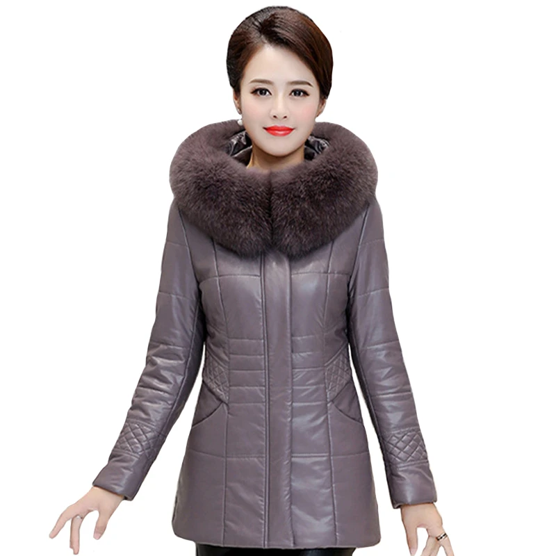 leather jacket with fur collar womens plus size