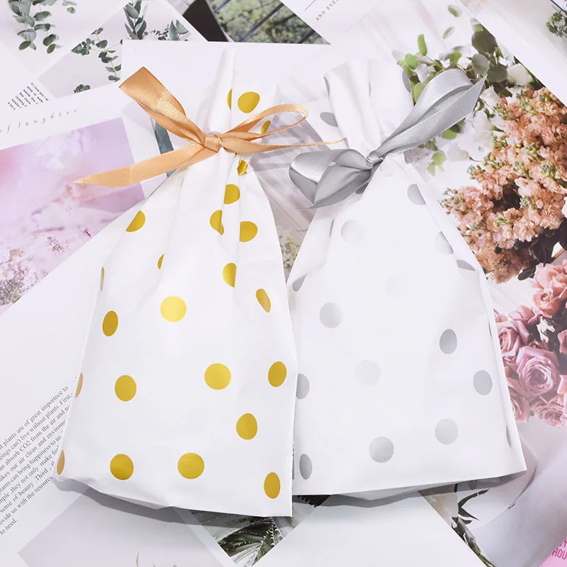 5pcs Gift Cookies Candy Bags with Drawstring Baking Biscuits Packing Bag Christmas Gift Bags Wedding Favor Party Decor Supplies