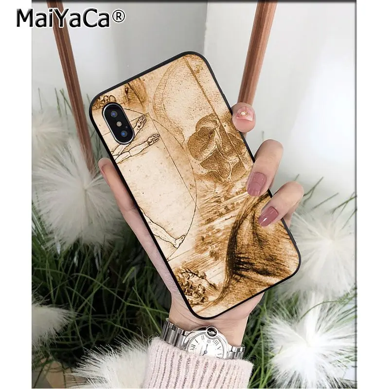 Мягкий чехол для телефона MaiYaCa Leonardo Da Vinci Mona Lisa из ТПУ для Apple iPhone 8 7 6 6S Plus X XS MAX 5 5S SE XR - Цвет: A16