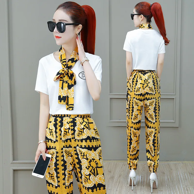 

2019 Summer New Style Fashion Elegant Two-Piece Women's Royal Sister Korean-style Western Style Slimming Floral by Age WOMEN'S S