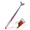 New 5pcs/set Colorful Mermaid Design Nail Brush Acrylic Drawing Pen Sawtooth Flower Pen Light Therapy Pen Painted Pen Tools 4