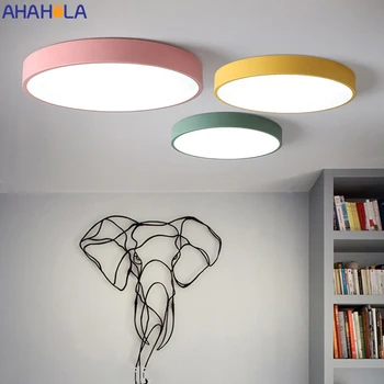 

Led Modern Ceiling Lights 220V Round Panel Down Surface Mounted Indoor Ceiling Lamp for Living Room Lampara Techo