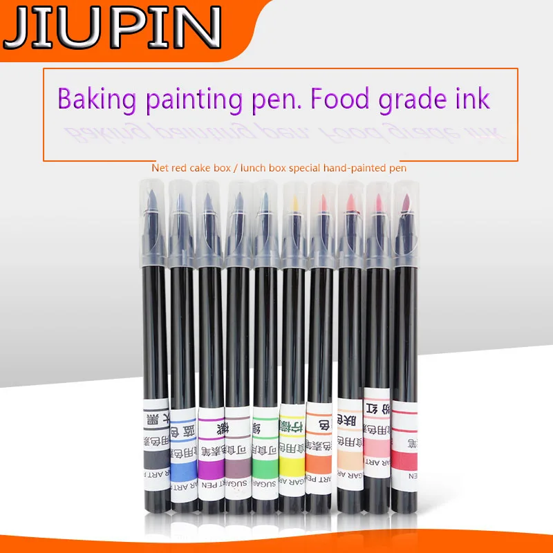 10 шт./компл. съедобная чернильная ручка кисть пищевая цветная ручка для рисования печенья украшения торта