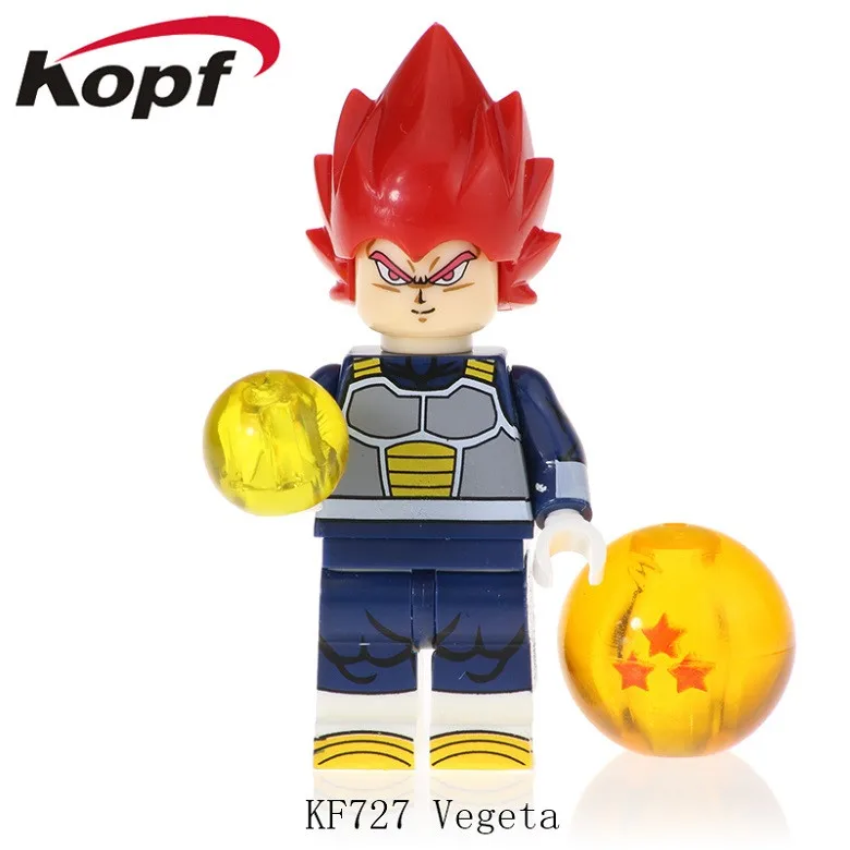 KF6073 Одиночная строительные блоки большие фигурки модель Dragon Ball Broli Gogeta сын Goku vegeta Vegetto Mira игрушки для детей - Цвет: KF727   Without Box