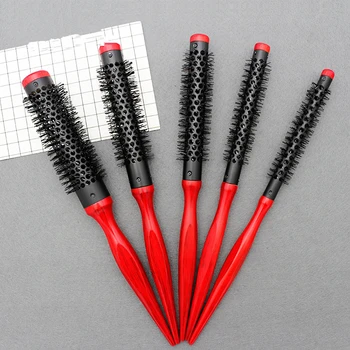 

5pcs Wholesale Roller Small Round Men's Hair Brush Styling Comb Wooden Aluminum Tube 10mm 12mm 15mm 20mm 25mm G0111