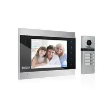 TMEZON-Sistema de timbre de portero automático, botón táctil, compatible con Snapshot y grabación de vídeo, diseño para apartamento múltiple