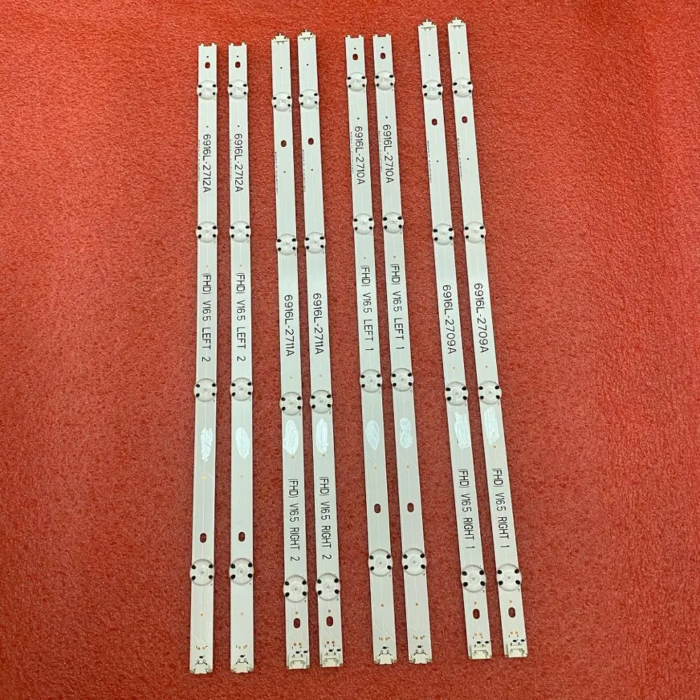 8 шт./компл. светодиодный фонарь для LG 49LJ510M 49LJ58300W 49UH603V 49UH620V 49LW340C 49LW340H 49LF5400 49UH610V