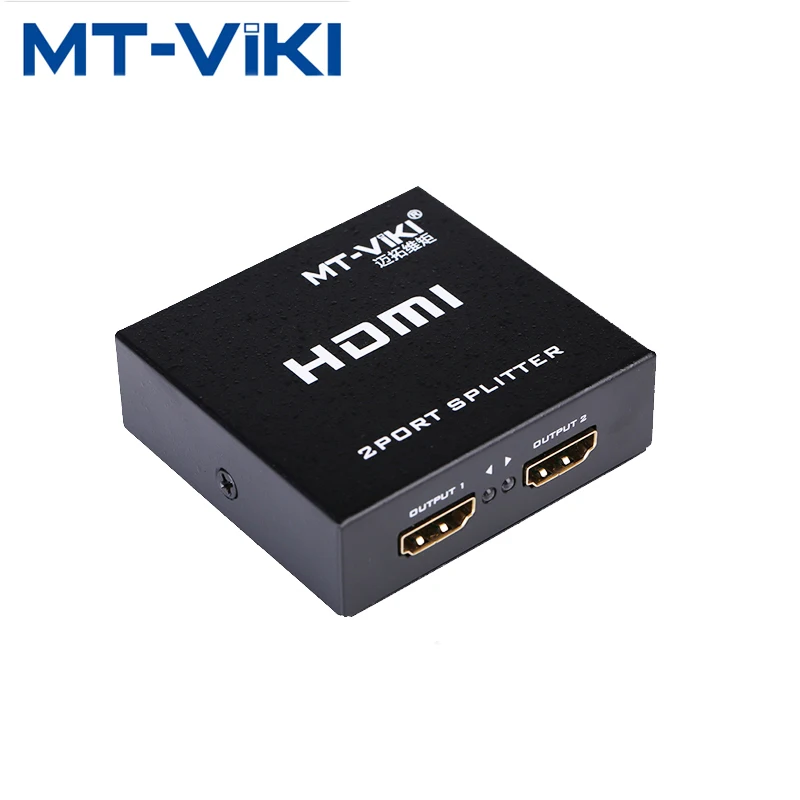 MT-VIKI HDMI-compatible Splitter  HD Video Distributor 1x2 1080P 3D 1 Input 2 Output  5V 1A Power Supply MT-SP102M