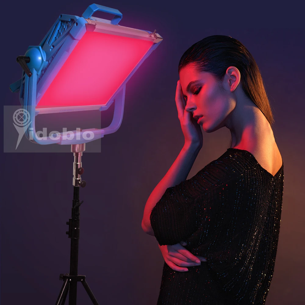 

photo studio photography Yidoblo AI2000C RGB Panel LED Light video 200W Soft Lamp APP Control For Film Shooting with tripod