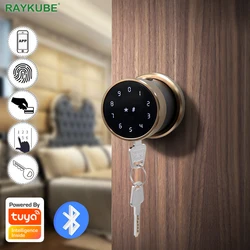Tuya – serrure de porte intelligente à empreintes digitales, passerelle Bluetooth, Wifi, 5 méthodes de déverrouillage avec clé mécanique, remplacement facile 