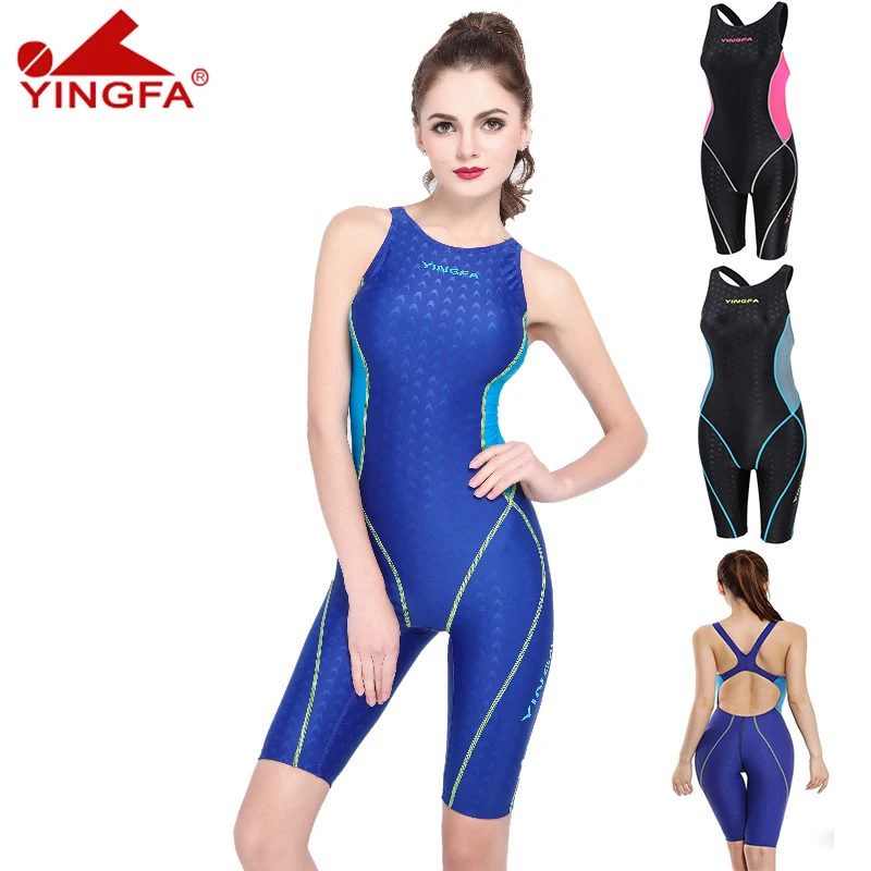 

Yingfa High quality Women Swimwear Professional Training Competition Waterproof Chlorine Resistant One Piece Swimsuit