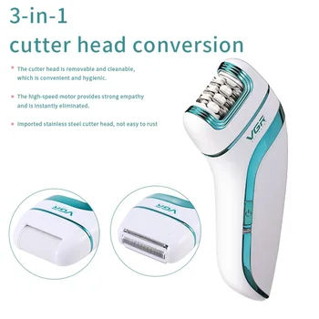 

Hot 3 In 1 Rechargeable Epilator Women Facial Hair Remover Chin Female Epilator Face Depilation Leg Body Shaver Remover USB