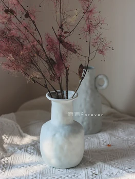 

Handmade Plain Embryo Pottery Vase Home B & B Decorations Korean Style Cold Extremely Simple Dried Flower