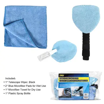 

5PCS Cleaner Care Car Cleaning Brush Auto Window Windshield Cleaning Tools Duster Retractable Triangle Microfiber Car Washer