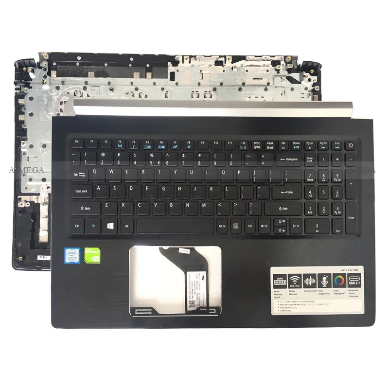 

NEW Laptop Palmrest Upper Case US Keyboard For Acer Nitro 5 AN515-42 AN515-51 AN515-52 AN515-53