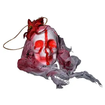 

Halloween Skull Hanging Ornaments Foam Skull Bride Clothes Bone Head Scene Layout Props Home Decorations Festival Party Supplies