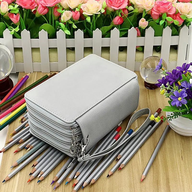 Shulaner 180 etui potloden 4-laags PU-leer Draagbaar