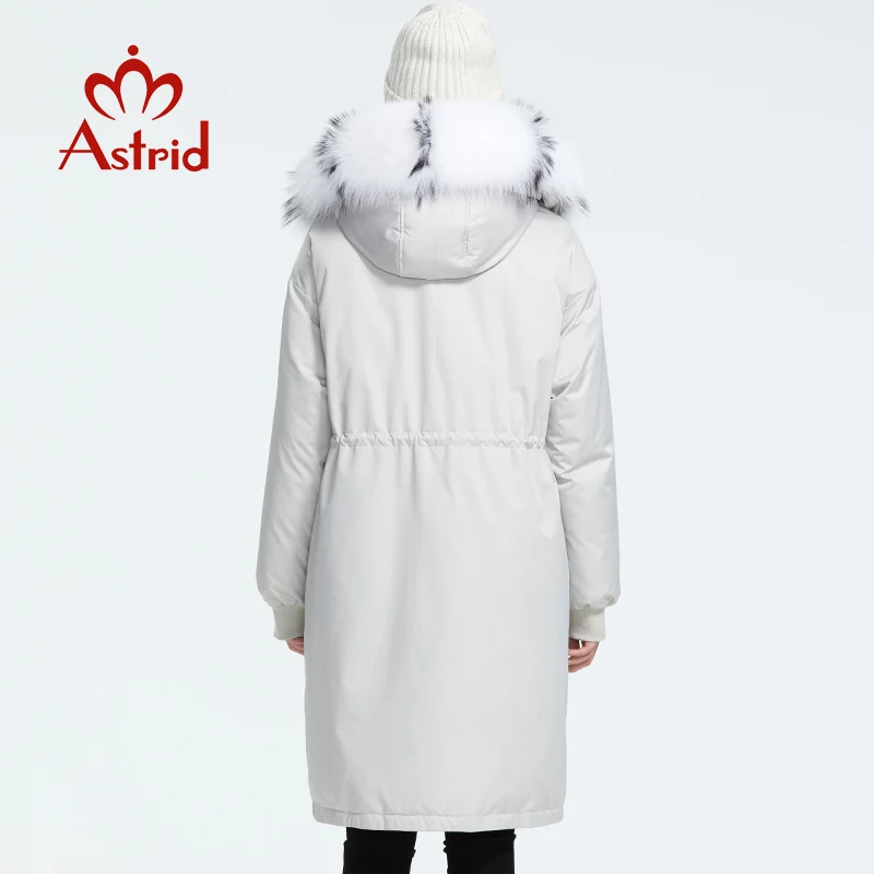 Astrid 2019 Зима Новое поступление пуховик женский большой натуральный мех