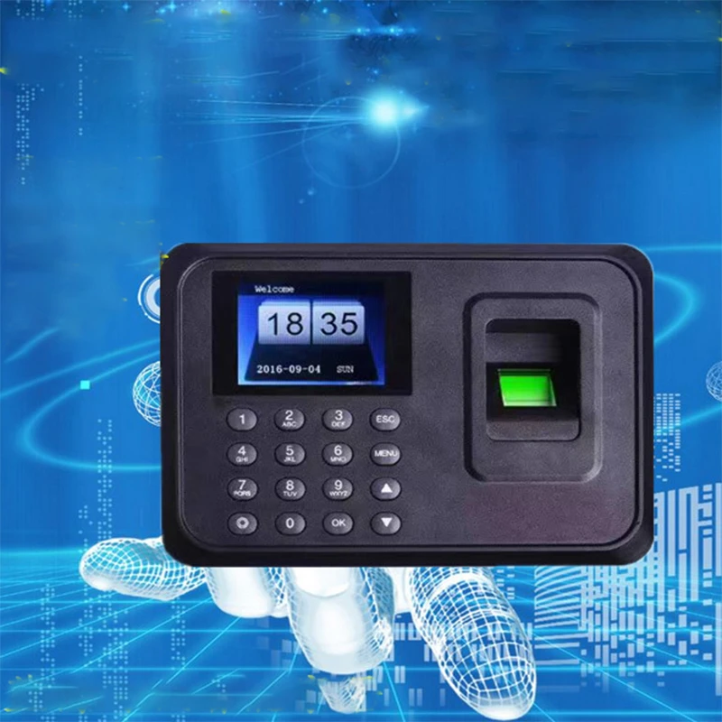 2 4 Inch English Time Attendance Machine Employee Verification Recorder A6 Usb Fingerprint Password Time Attendance Card Time Recording Aliexpress