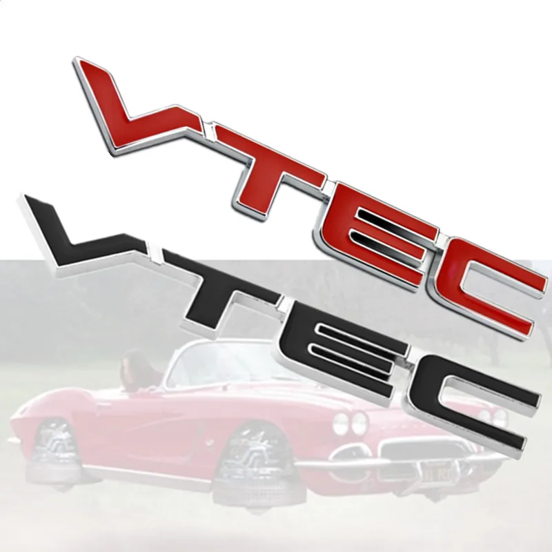 

1pcs 3D VTEC Full Metal Alloy Car Styling Refit Emblem Fender Tail Body Badge Sticker for Honda Civic Accord Odyssey Spirior CRV