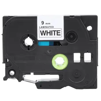 

Laminated Label Tape Black on White 9mm Label Maker Color Tape for Brother TZe-221 / 621 Printing Ribbons