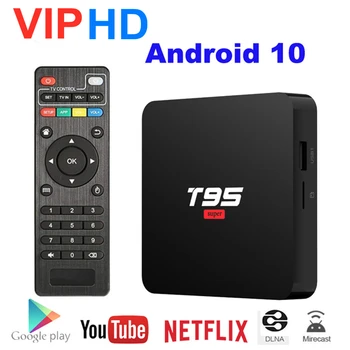 

Android 10 T95 Super Tv Box Allwinner H3 Quad Core 2GB DDR3 16GB ROM 2.4G WiFi 4K H.265 Smart Media Player SET TOP Box
