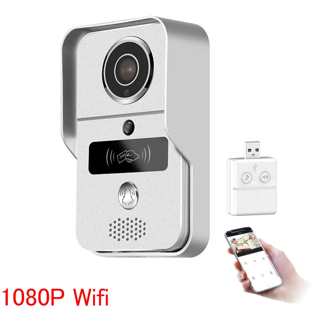 Беспроводной дверной видеодомофон с SD картой и RFID брелоками Wi Fi 1080P|video door phone|door