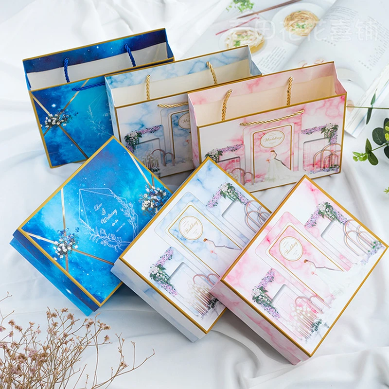Новые подарочные коробки для конфет коробка для печенья, подходит для свадебного дня рождения и синглов вечерние красивая подарочная упаковка подарочная коробка упаковка