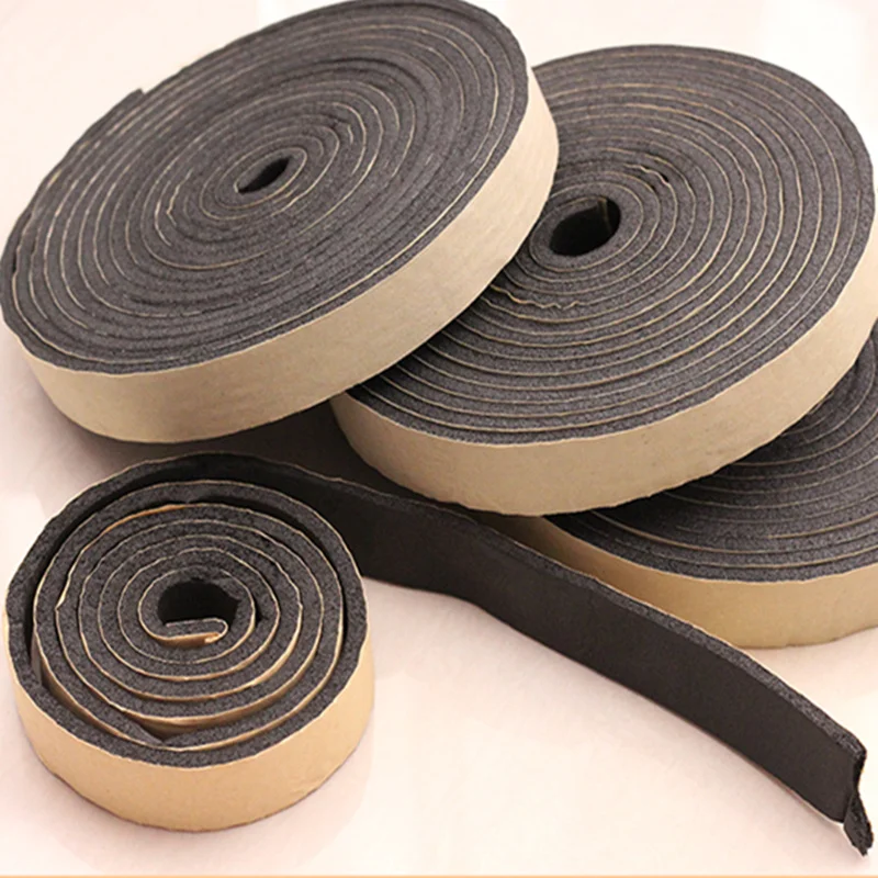 Гибкая односторонняя клейкая огнестойкая резиновая губка 3 м Резиновая лента для