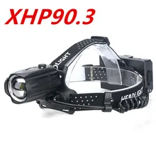 

XHP90 Strong Headlight Flashlight USB Charging Input And Output Telescopic Zoom P90 Outdoor Lighting Headlight Waterproof Lamp