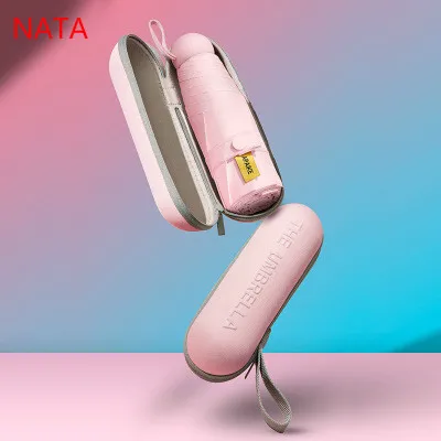 

New Mini Capsule Umbrella Five-folding Sun Protection Anti-UV UPF50+ Umbrella Parapluie Folding Women Pocket Umbrellara In Women