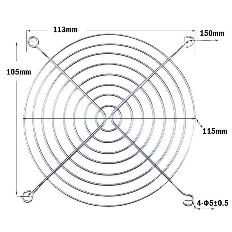 120MM铁网尺寸图1