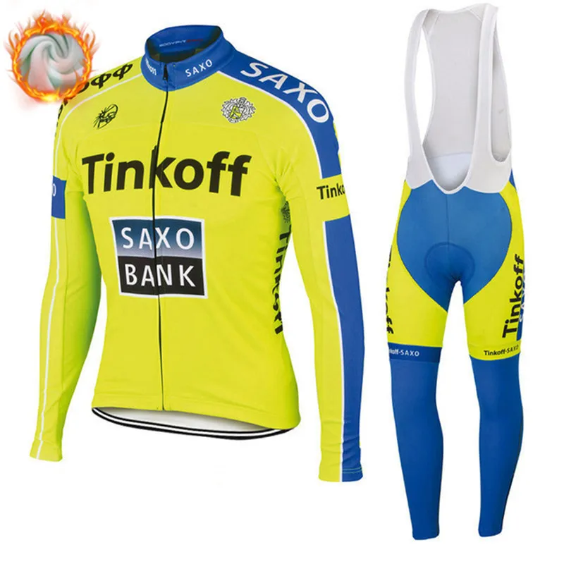 Мужская зимняя теплая одежда для велоспорта, новинка, Tinkoff, с длинным рукавом, наборы для велоспорта, Ropa Ciclismo, MTB, велосипед, Майо, одежда для велоспорта